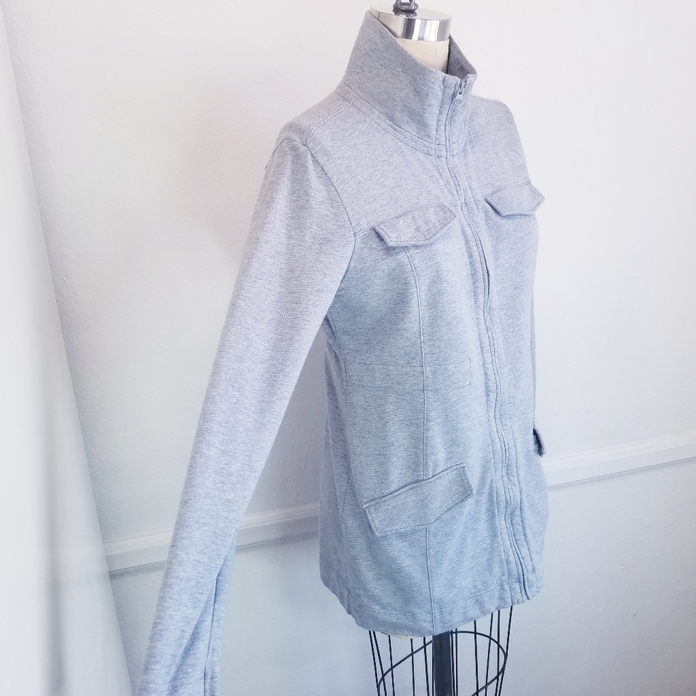 🌸 The‎ North Face| Gray Jersey Cargo Jacket M